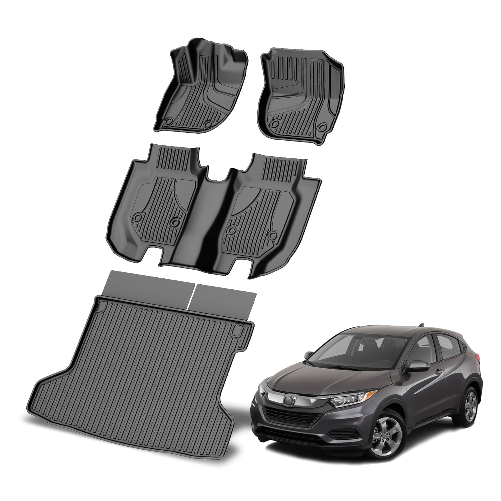 AOMSAZTO Floor Mats & Cargo Liner Fit for Honda HRV HR-V AWD 2016-2021 ...