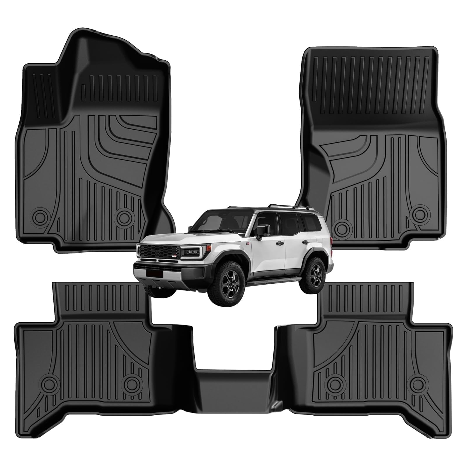 AOMSAZTO Floor Mats Compatible with 2024 2025 Toyota Land Cruiser: All ...