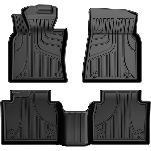 AOMSAZTO Floor Mats for Lexus ES 2018-2024, Heavy Duty TPE All Weather Protection Car Floor Mats, 1st & 2nd Row Full Set Rubber Floor Liners, Anti Skid Car Mats, Black