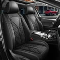 thumbnail image 1 of DIKSOAKR Front Car Seat Covers Fit For Jeep Patriot 2010-2017 Black Waterproof Fashion Faux Leather Seat Covers 2 Seats Auto Interior Protectors, 1 of 7