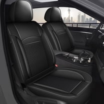 DIKSOAKR Car Seat Covers Front Seats for Kia Optima 2002-2020 Cooling Leather Car Seat Protector Compatible Airbag Black,Front Set( 2 Seats)