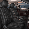 thumbnail image 1 of DIKSOAKR Full Set Car Seat Covers Fit fo Ford Focus 2009-2018 Faux Leather Seat Cover Cushion Protector Waterproof 2 Rows 5 Seats Seat(BLACK), 1 of 7