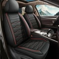 thumbnail image 1 of DIKSOAKR Leather Car Seat Cover Fit for Ford EcoSport 2018-2025 Faux Leather Car Seat Protector Vehicle Cushion Covers Compatible Airbag Waterproof Full Set 5 Seats Black&Redline, 1 of 7