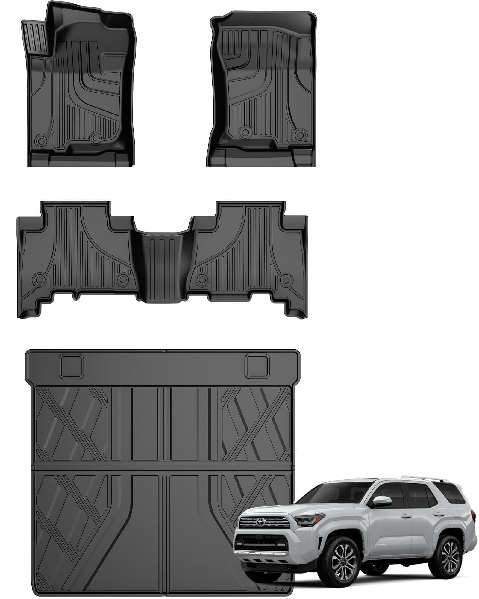 AOMSAZTO Original Floor Mats & Cargo Liner for 2013-2024 Toyota 4Runner ...
