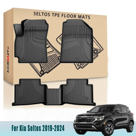 DIKSOAKR Original Floor Mats for 2019-2024 Kia Seltos - Custom Fit Floor Liners for Kia Seltos