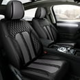 thumbnail image 1 of DIKSOAKR Seat Covers 2 Front Seat Fit for Kia Optima 2002-2020 Waterproof Faux Leather Car Seat Cushion Protector Compatible Airbag Black&Gray, 1 of 7