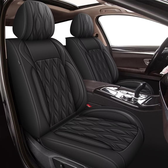 AOMSAZTO Seat Covers Fit for BMW X5 2007-2024 2025 Car Seat Covers Full Set 5 Seats Faux Leather Waterproof Seat Cushion Protector Compatible Airbag ( 5 Seats, Black)