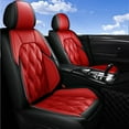 thumbnail image 1 of DIKSOAKR Seat Covers Fit for Chevrolet/Chevy Blazer 2019-2025 Car Seat Covers Full Set 5 Seats Waterproof Leather Automotive Seat Cushion Protector Black&Red, 1 of 7