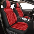 thumbnail image 1 of AOMSAZTO Seat Covers Fit for Honda Accord 2003-2017 Car Seat Covers Full Set 5 Seats Faux Leather Waterproof Seat Cushion Protector Compatible Airbag ( 5 Seats, Black&Red), 1 of 7