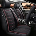 thumbnail image 1 of AOMSAZTO Seat Covers Fit for Kia Forte 2014-2024 Car Seat Covers Full Set 5 Seats Faux Leather Car Seat Cushion Protector (Black & Red), 1 of 5