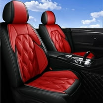 DIKSOAKR Seat Covers Fit for Toyota 4Runner 2003-2025 Car Seat Covers 2 Front Seats Waterproof Leather Automotive Seat Cushion Protector Black&Red
