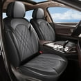thumbnail image 1 of DIKSOAKR Seat Covers for Jeep Patriot 2007-2017 Front Set Faux Leather Seat Cover Waterproof Scratch Resistant Seat Protector Airbag Compatible (Black&Grey), 1 of 7