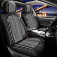 thumbnail image 1 of DIKSOAKR Seat Covers for Mitsubishi Mirage 2015-2025 Front Set Waterproof Faux Leather Seat Cover Ergonomic Seat Covers Airbag Compatible Automotive Accessories(Black&Grey), 1 of 7