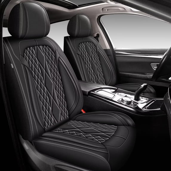DIKSOAKR Seat Covers for Subaru Outback 2007-2025 Full Set 5 Seats, Waterproof Faux Leather Seat Cover Ergonomic Seat Covers Airbag Compatible Automotive Accessories(Black)