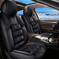 thumbnail image 1 of DIKSOAKR Winter Car Seat Covers Fit for Jeep Compass 2012-2024 2025 Full Set Plush Warm Automotive Seat Covers Soft Fuzzy Seat Cushion Protector (5 Seat,Black), 1 of 7