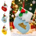 thumbnail image 1 of AOMXGD 2 Pack Mini Christmas Stocking Ornaments, Plastic Hanging Decor for Xmas Tree Mantel Holiday Party Decor, 2 Count, 1 of 7