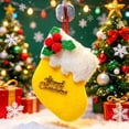 thumbnail image 1 of AOMXGD 2 Pack Mini Christmas Stocking Ornaments, Plastic Hanging Decor for Xmas Tree Mantel Holiday Party Decor, 2 Count, 1 of 6