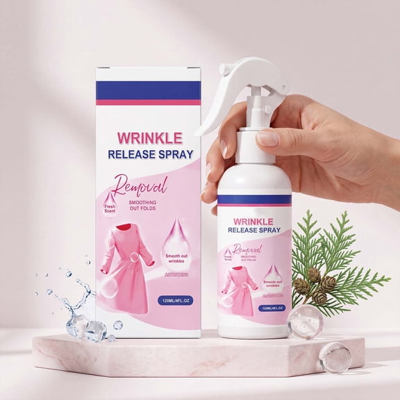 AOMXGD 4.06 fl oz Fabric Wrinkle Release Spray, Garment Crease Eliminator with Fresh Scent, Single Plastic Bottle