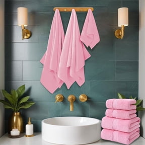 AOMXGD 4Pcs Plain Gift Set Towel, Multicolor Soft Absorbent Household Bath Towel Towel, Quicker to Dry, Super Absorbent, Perfect for Bathroom, Pure Color