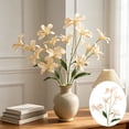 thumbnail image 1 of AOMXGD 5 Colors Oil Painting Style Artificial Flame Orchid Silk Flowers Faux Floral Stems For Wedding Arch Home Vase Decor Window Display Bouquet DIY, 1 of 6