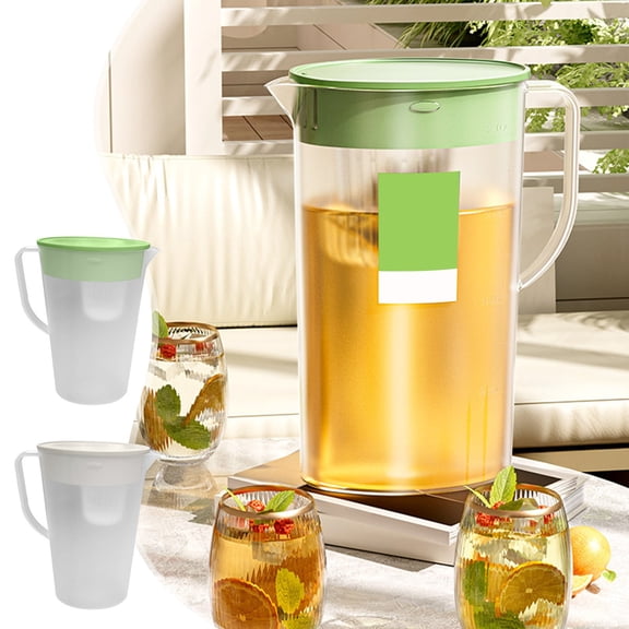 AOMXGD 68oz Refrigerator Water Cooler With Large Capacity And High Temperature Resistance For Home Cold Brew Tea Pot Bottle Fruit Tea Beverage Bucket
