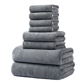 AOMXGD 8-Piece Towel Set 2 Bath Towels 2 Hand Towels 4 Washcloths 300GSM Hotel-Grade Dry Bathroom Soft Spa Collection For Bath Beach Gym