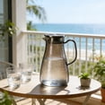 thumbnail image 1 of AOMXGD Acrylic Striped Kettle Plastic Cold Water Kettle Transparent Cool Kettle Juices Kettle Herbal Tea Kettle, 1 of 6