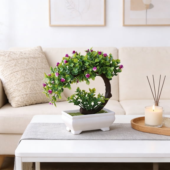 AOMXGD Artificial Bonsai Tree, Fake Mini Tree Bonsai Tree Artificial Potted Plants Ornament Home Decor Simulation Bonsai Plants Indoor