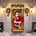 thumbnail image 1 of AOMXGD Christmas Door Tapestry, 35.5x71In Xmas Front Door Hanging Fabric Decor,Holiday Cloth Door Curtain For Bedroom Wall And Indoor Party Layout, 1 of 9