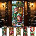 thumbnail image 1 of AOMXGD Christmas Door Tapestry, 35.5x71In Xmas Front Door Hanging Fabric Decor,Holiday Cloth Door Curtain For Bedroom Wall And Indoor Party Layout, 1 of 9