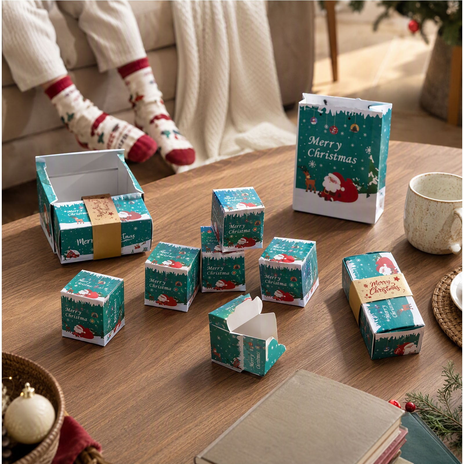 AOMXGD Christmas Surprise Spring Up Gift Box Set, Paper Holiday Gift ...