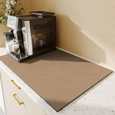 AOMXGD Coffee Machine Mat 16"x12" Absorbent Dish Drying Mat Non Slip Thick Mat for Kitchen Coffee Machine Bar, Bathroom Accessories on Clearance, Coffee