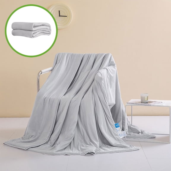 AOMXGD Cooling Summer Blanket, Lightweight Breathable Ice Silk Air Conditioner Quilt, Soft Washed Summer Comforter for All Season