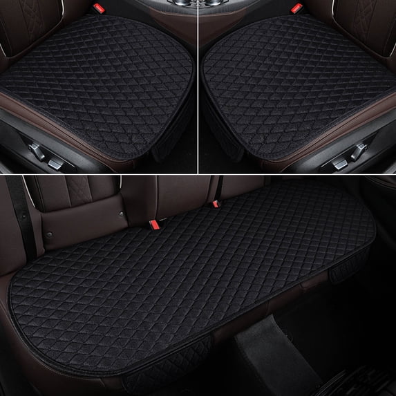 AOMXGD Cotton Linen Universal Car Seat Cushion, Anti-Slip Breathable ...