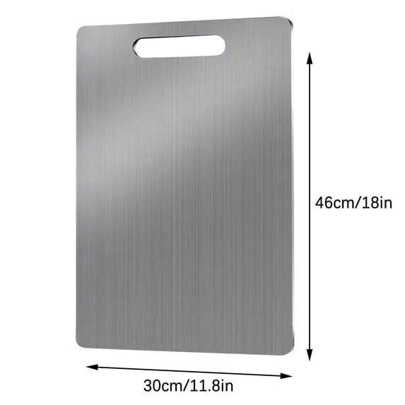 AOMXGD Cutting Board - Stainless Steel Cutting Board For Kitchen 304 Chopping Board Food-Grade For Meat Fruit Vegetables Dishwasher Safe Be Hung
