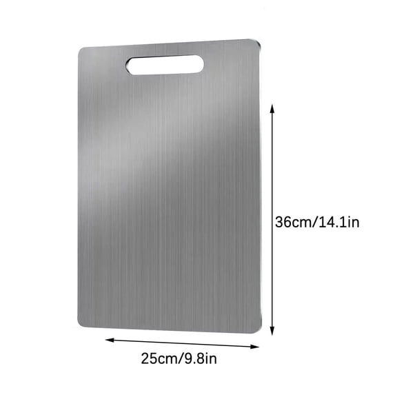 AOMXGD Cutting Board - Stainless Steel Cutting Board For Kitchen 304 Chopping Board Food-Grade For Meat Fruit Vegetables Dishwasher Safe Be Hung