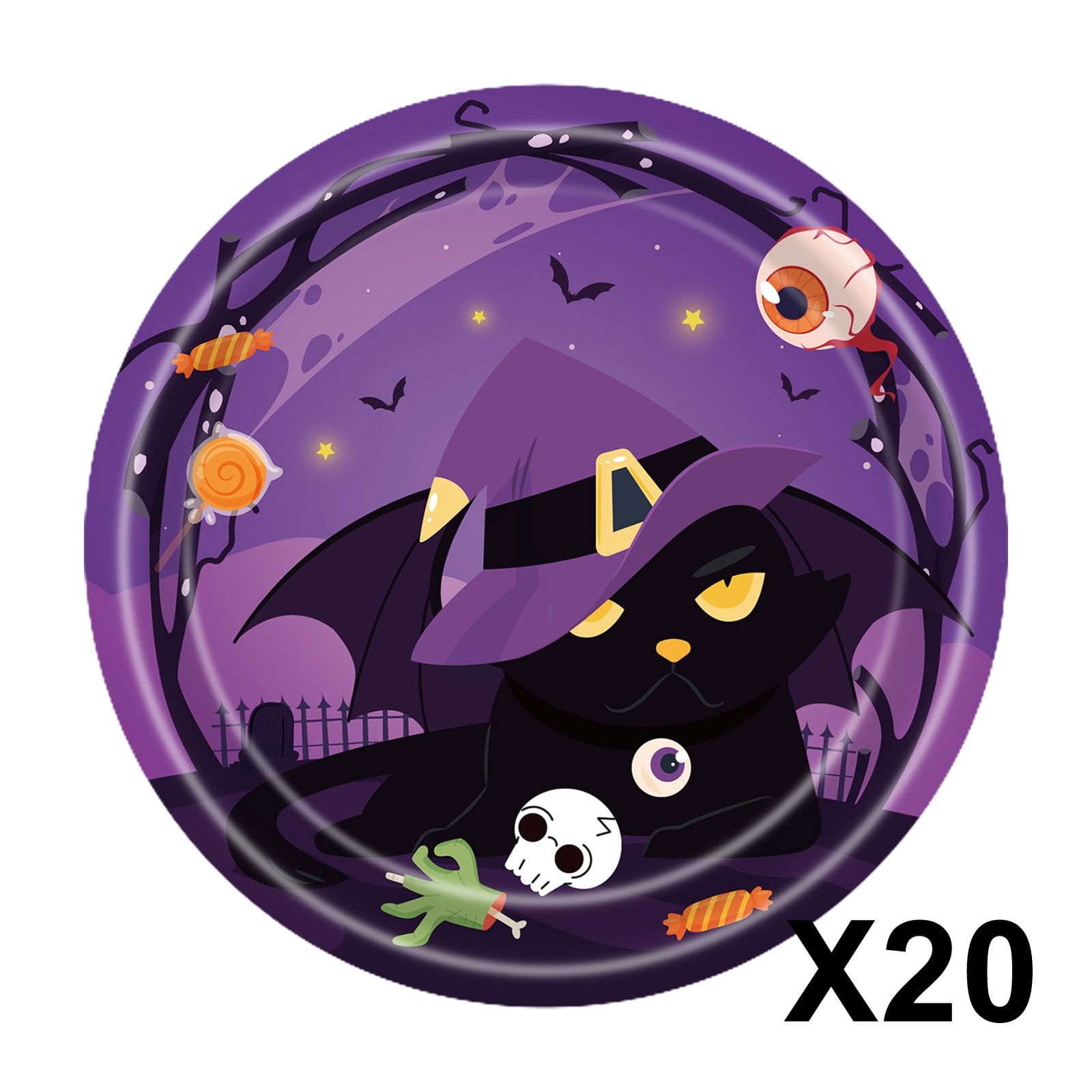 AOMXGD Halloween Party Supplies Tableware Set 20Pcs 9" Disposable