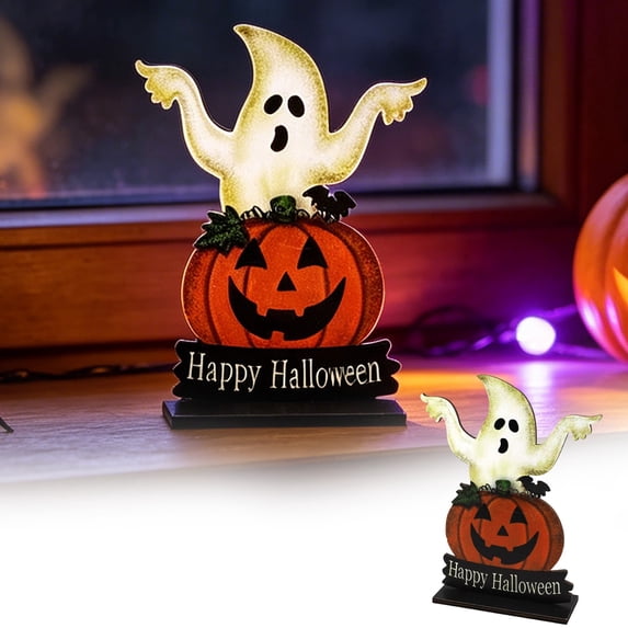 AOMXGD Halloween Tabletop Standing Ornament, Motif Desktop Shelf Mantel Accent for Halloween Household Interior Party Styling Layout