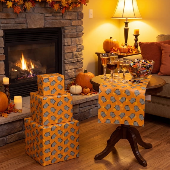 AOMXGD Halloween Themed Printed Gift Wrap Sheets, Multicolor Parcel Cover for Celebration Venue Styling