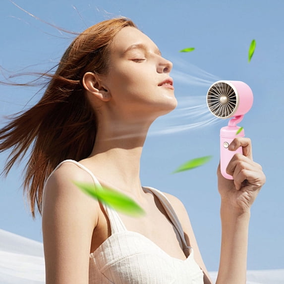 AOMXGD Handheld Portable Fan, Adjustable Speeds Powerful Mini Personal Fan, Pocket Turbo Fan USB Rechargeable Silent for Travel, Office, Outdoor