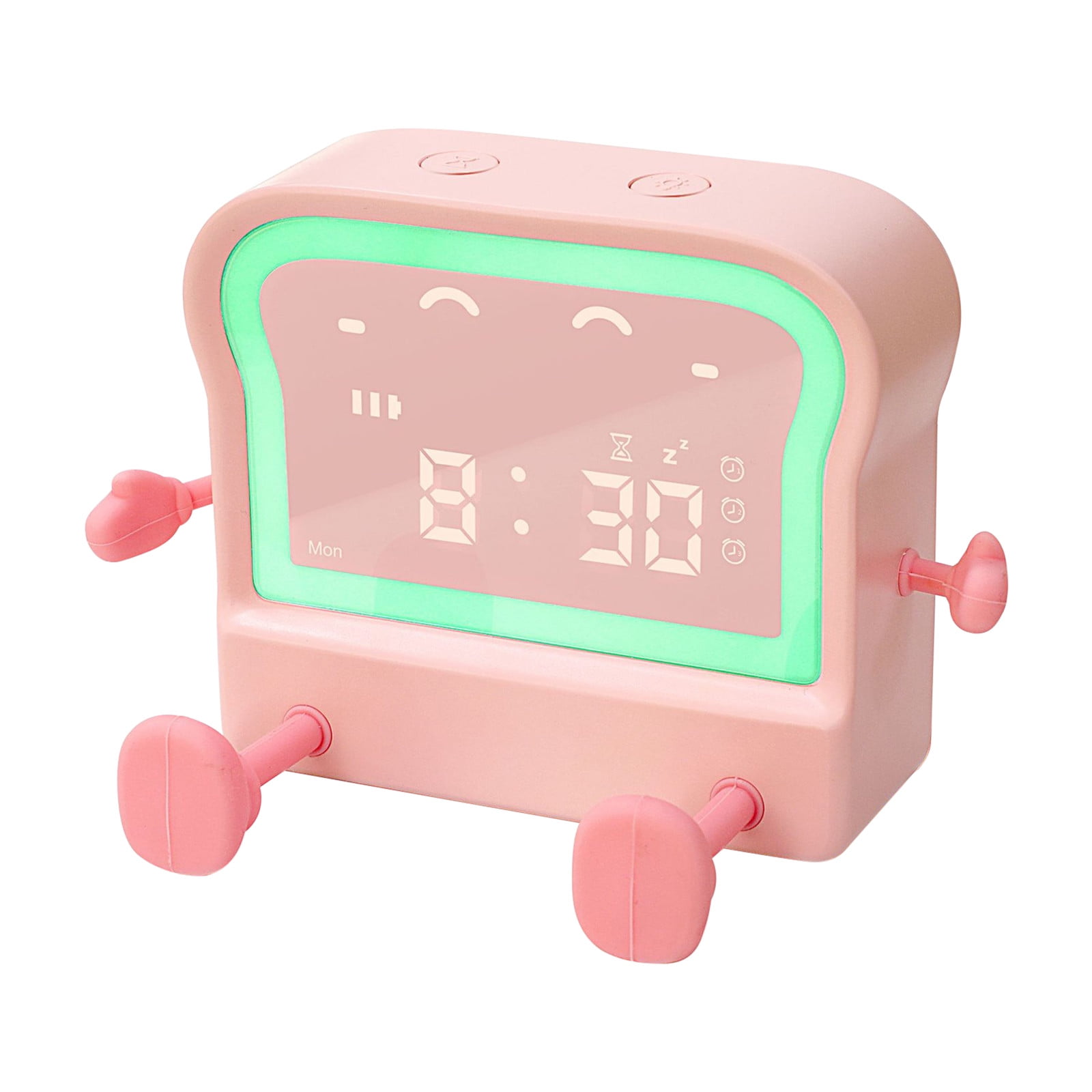 AOMXGD Multi Functional and Bread Funny Alarm Clock Colorful Night