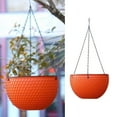 thumbnail image 1 of AOMXGD Plastic Hanging planters, 6.5x4.3 Inch Plants Pot Indoor Outdoor Hanging Baskets,Hanging Flower Pots with Drainage Holes and Chain for Garden Porch Plants, 1 of 6
