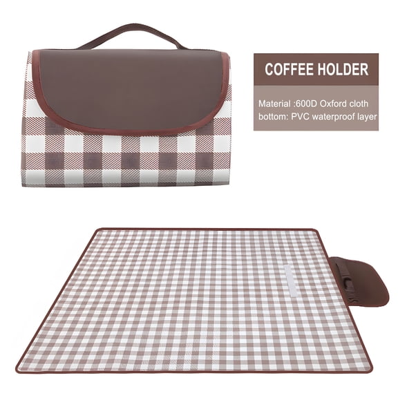 AOMXGD Printed Picnic Mat, 600D Oxford Cloth Waterproof PVC Backing Foldable Portable Handy Carry Outdoor Beach Camping Blanket for Family Picnic & Travel