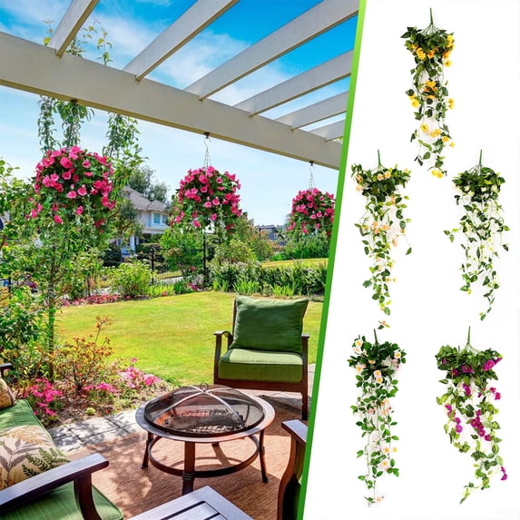 AOMXGD Simulated Flower Artificial Flower Hanging Plants Rose Wall ...