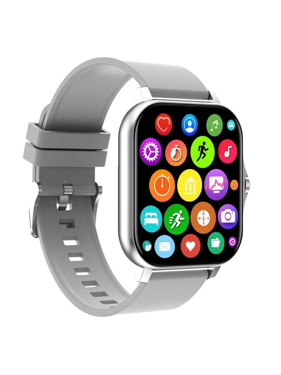 Smart Watch Stainless Steel Strap with Bluetooth 5.0 for Making Phone Calls Smart Watch for Women Men Kids Birthday Gifts, Silver