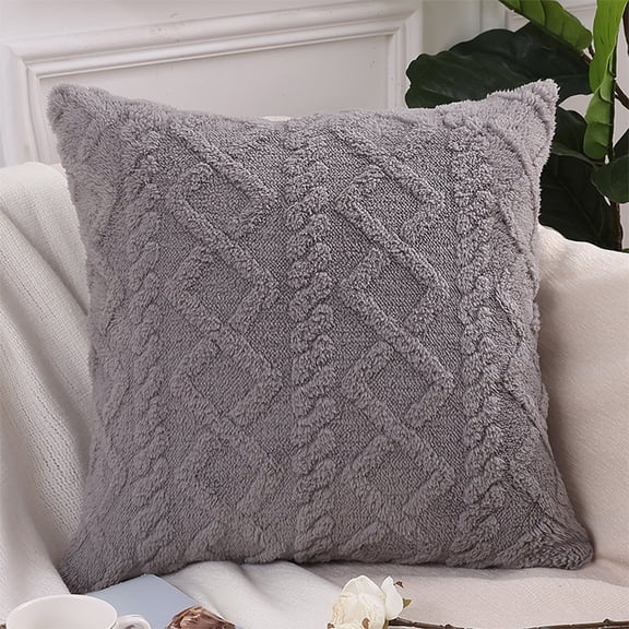 AOMXGD Solid Color Pillowcases With Velvet, Soft & Breathable Pillow Covers , 18"x18", Washable Bedding basics, Available in multiple colors