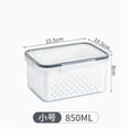 thumbnail image 1 of AOMXGD Storage Boxes - Set Of 3 Plastic Produce Storage Containers With Lids Colander, Stackable Food Storage Bins For Vegetable Fruit Berry Lettuce, 1 of 6