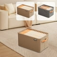 thumbnail image 1 of AOMXGD Thick Non-Woven Fabric Garment Storage Bin, Collapsible Closet Organizer Container with Reinforced Side Grips, 14 x 10 x 9 Inches, 1 of 7
