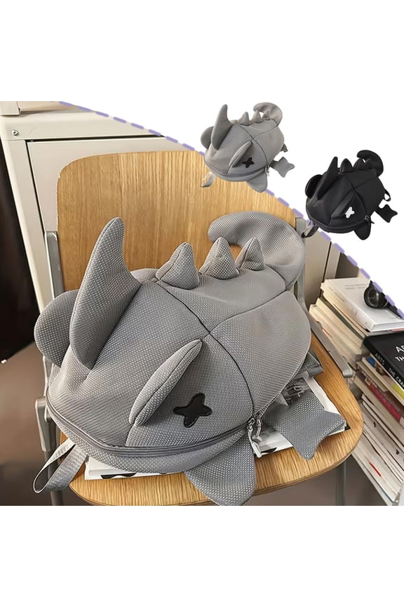 Trendy Shark Design Backpack, Multifunctional Unisex School Bag, Lightweight Sports Cycling Travel Chest Bag