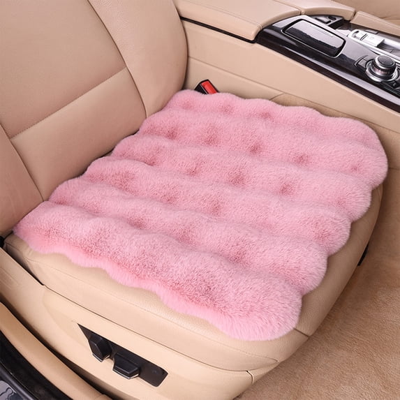 AOMXGD Winter Thickened Short Plush Car Seat Cushion, Ergonomic Universal Auto Seat Pad 17.7×17.7 Inches